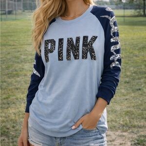 Victoria’s Secret PINK Bling Long Sleeve Sequin Top

100% Cotton
Sequins Bling
